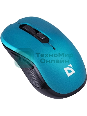 Мышь беспроводная Defender Gassa MM-105 бирюзовый, 1600 dpi, радиоканал, USB, кнопки - 6