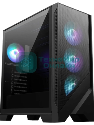 Компьютерный корпус без блока питания Case MSI MAG FORGE 321R AIRFLOW, Midi-Tower, TG, 4x120мм ARGB, 2xUSB 3.2, 1xUSB 3.2 Type-C, ATX, mATX, mITX черный