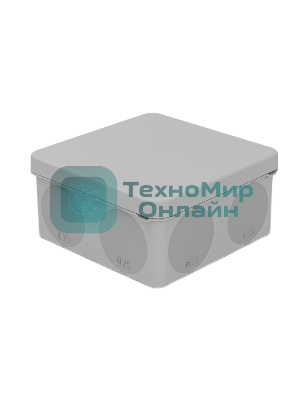 Коробка распаячная Rexant для прямого монтажа ОУ, HF, 100х100х50мм, IP67 (мембранные вводы)