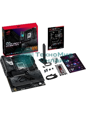 Материнская плата ASUS ROG STRIX X870-F GAMING WIFI, AM5, AMD X870, 4xDDR5, 2xSATA, 4xM.2, 1xPCI-E 5.0 x16, 1xPCI-E 4.0 x4, 1xHDMI, 1xDP, 2xUSB-C USB4, 1xUSB-C 10Gbps, 5xUSB-A 10Gbps, 4xUSB-A 5Gbps, 1x 2.5Gb LAN, 2x3.5 мм, 7.1, ATX