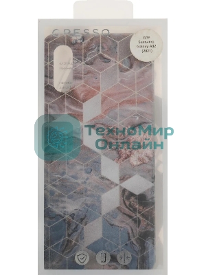 Чехол (клип-кейс) Gresso Meridian, для Samsung Galaxy A02, золотистый/синий gr17aaae8918