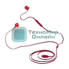 Проводные наушники JBL Tune 305C красный, вкладыши, USB Type-C