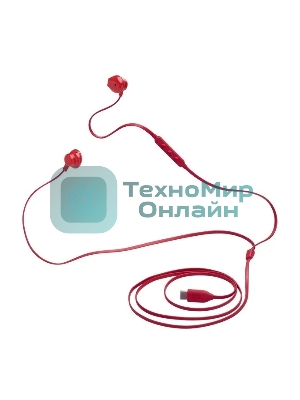 Проводные наушники JBL Tune 305C красный, вкладыши, USB Type-C