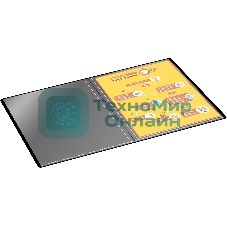 Папка с 20 прозрачными вкладками Silwerhof Eco A4, пластик, 0.5мм, черный