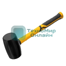 Киянка резиновая Denzel 680 г, черная, фибергласовая рукоятка c TPR покрытием