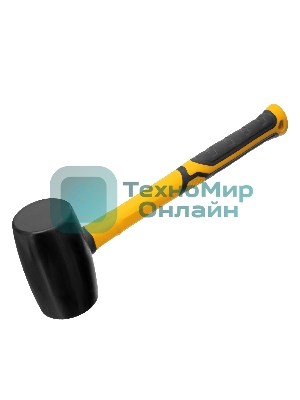 Киянка резиновая Denzel 680 г, черная, фибергласовая рукоятка c TPR покрытием