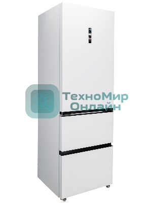 Холодильник DeLonghi DMFS 19PINF BB MATTEO белый трехкамерный 265/140л морозилка снизу, No Frost