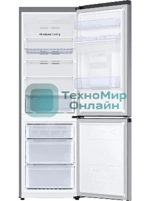 Холодильник Samsung RB34C632ESA/EF графит двухкамерный 227/114л морозилка снизу, No Frost