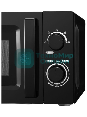 Микроволновая печь Hyundai HYM-M2008 черный, 20 л, 700 Вт, переключатели - поворотный механизм