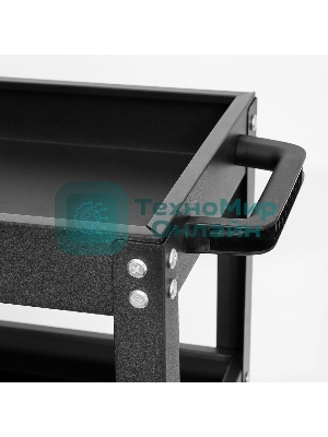 Тележка инструментальная трехсекционная на колесах Deli DL433013 510x260x580мм, до 90кг, толщина полки 0,6мм, толщина стойки 1мм