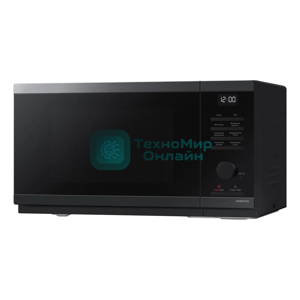 Микроволновая печь Samsung MG23DG4524AGBW черный, 23 л, 800 Вт, переключатели - кнопки, поворотный механизм
