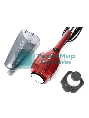 Пылесос вертикальный Centek CT-2565 красный, питание от сети, 200 Вт, уборка сухая, пылесборник 1.2 л