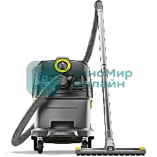 Строительный пылесос Karcher NT 30/1 Tact L серый, 1380 Вт, уборка сухая/сбор воды, пылесборник мешок/контейнер, 30 л