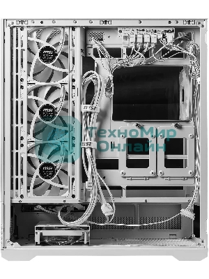 Компьютерный корпус MSI MAG Pano 110R PZ белый без БП ATX 6x120мм 7x140мм 2xUSB 3.0 1xUSB3.1 audio AirDuct bott PSU