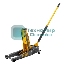 Домкрат гидравлический подкатной Denzel 3 т, 85-610 мм, быстрый подъем, низ. подхват, проф, SUV