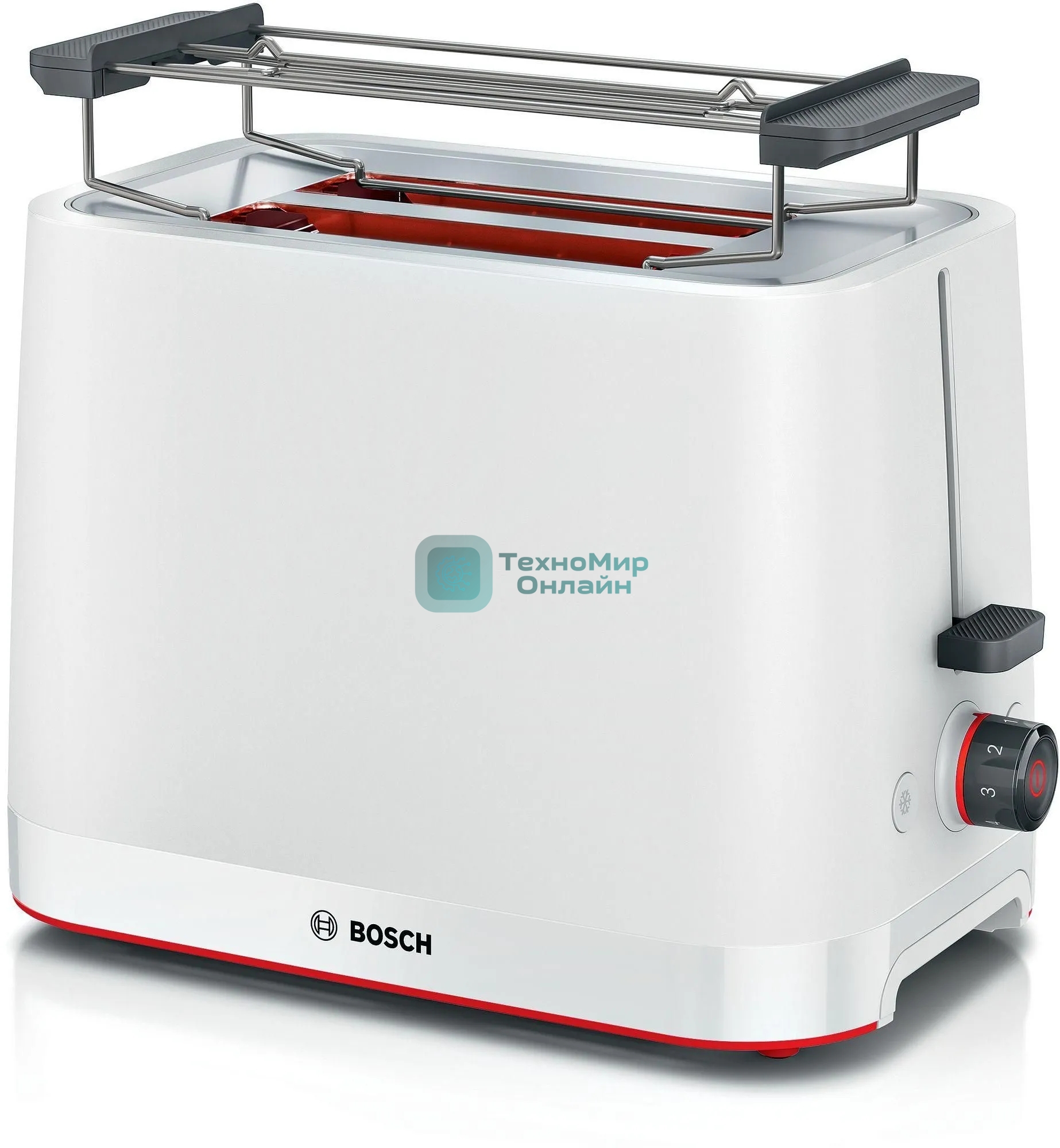 Тостер Bosch TAT3M121 белый, 950 Вт, 2 слота