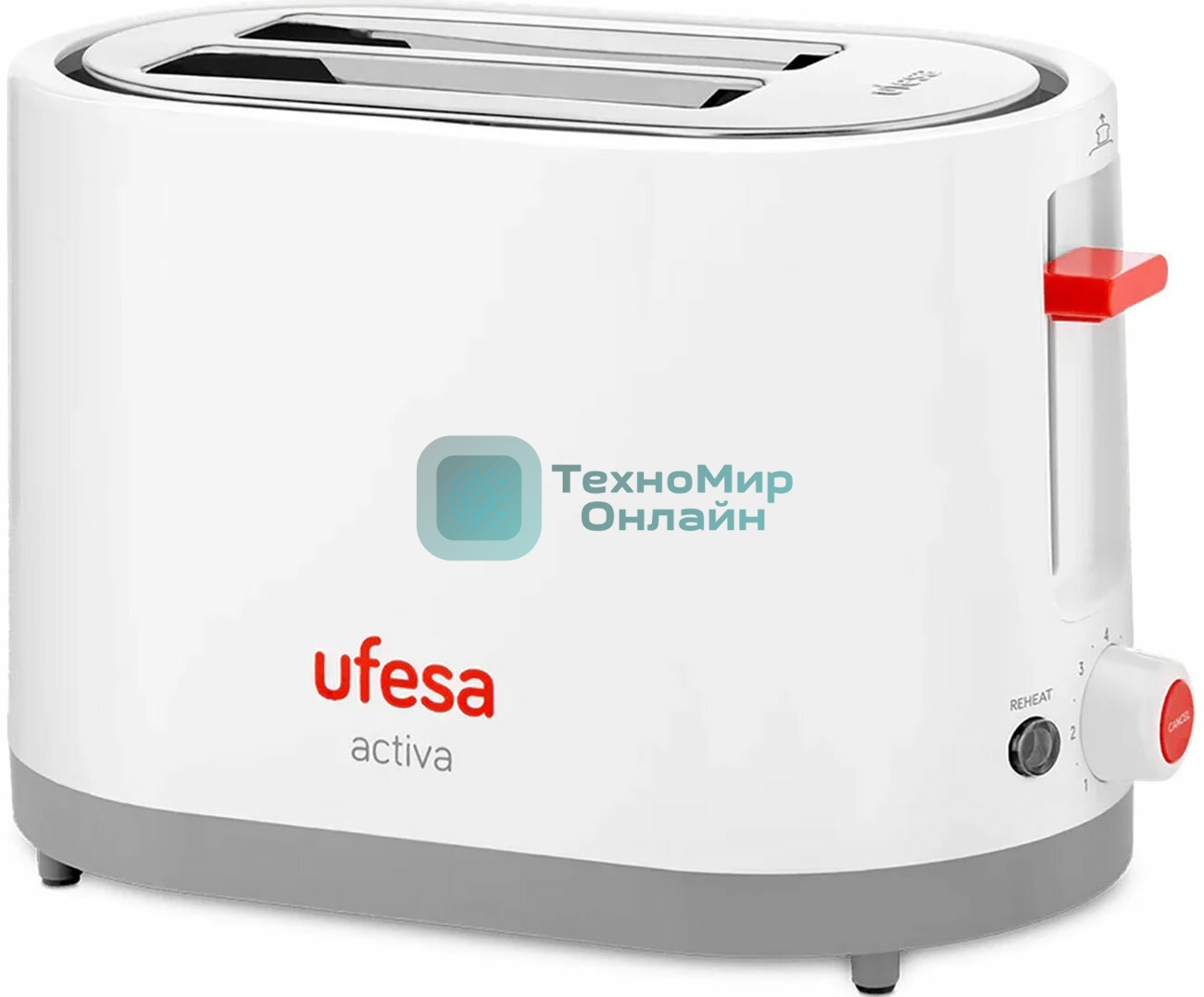 Тостер Ufesa TT7385 белый, 800 Вт, 2 слота