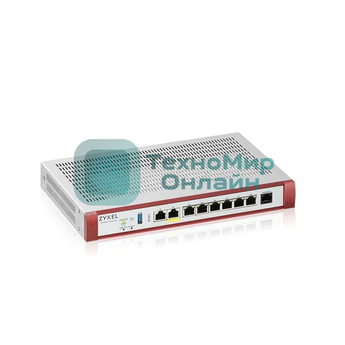 Межсетевой экран Zyxel USG FLEX 200H с подпиской Gold на 1 год (AS, AV, CF, IDP/DPI, Sandboxing, SecuReporter), Rack, 2xRJ-45: 1/2.5G (LAN/WAN), 6xRJ-45: 1G (LAN/WAN), 1xUSB3.0 **
