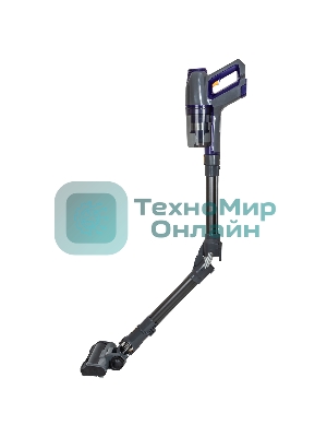 Пылесос вертикальный SUPRA VCS-5084 серый/синий, питание от аккумулятора, 350 Вт, уборка сухая, пылесборник 0.6 л, работа от АКБ max 30 мин.