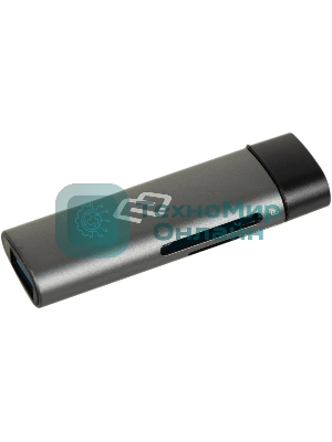 Кард-ридер Digma CR-СU2522-G/серый/SD/TF/micro-SD/micro-SDXC/miсro-SDHC/USB 2.0/USB Type-C/алюминий