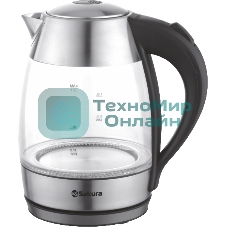 Чайник электрический Sakura SA-2727SBK (1.8) стекл подсв