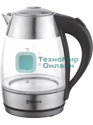 Чайник электрический Sakura SA-2727SBK (1.8) стекл подсв