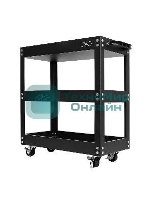 Тележка инструментальная трехсекционная на колесах Deli DL433013 510x260x580мм, до 90кг, толщина полки 0,6мм, толщина стойки 1мм