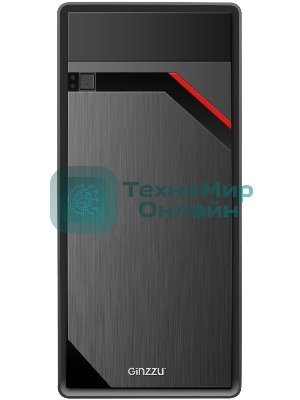 Компьютерный корпус Ginzzu D180 2хUSB 2.0,AU w/o PSU