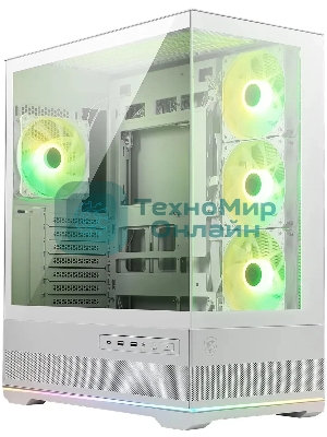 Компьютерный корпус MSI MAG Pano 110R PZ белый без БП ATX 6x120мм 7x140мм 2xUSB 3.0 1xUSB3.1 audio AirDuct bott PSU