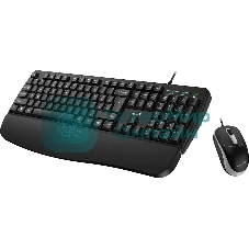 Комплект клавиатура+мышь Genius KM-123 проводной, USB, 1200 DPI, черный