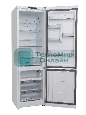 Холодильник Hotpoint HT 5200 C S серебристый двухкамерный 240/83л морозилка снизу, No Frost