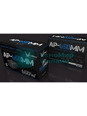 Блок питания Aerocool/Formula ATX 650W AP-650ММ 80 PLUS WHITE (20+4pin) APFC 120мм fan 6xSATA RTL