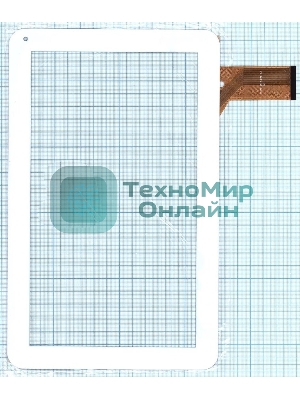 Сенсорное стекло (тачскрин) YTG-P10025-F1, белое