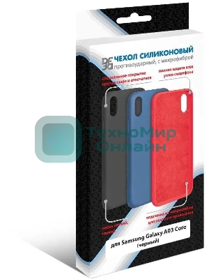 Чехол (клип-кейс) DF sOriginal-33, для Samsung Galaxy A03 Core, черный