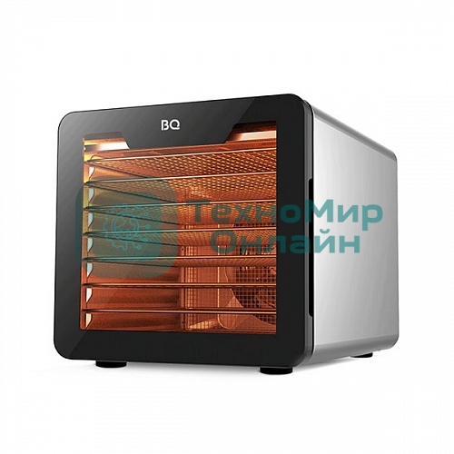 Сушилка для овощей и фруктов BQ FD9000 Black-Steel, Мощность 650 Вт