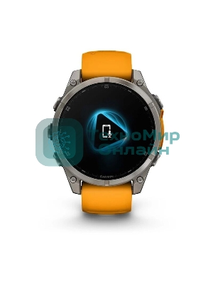 Смарт-часы Garmin Fenix 8 AMOLED Sapphire титановый серый, оранжевый 47мм