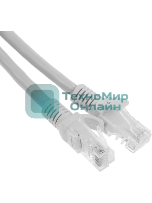 Патч-корд Premier PP6U-3M 10000Гбит/с UTP 4 пары cat.6 CCA molded 3м серый RJ-45 (m)-RJ-45 (m)