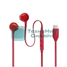 Проводные наушники JBL Tune 305C красный, вкладыши, USB Type-C