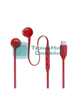 Проводные наушники JBL Tune 305C красный, вкладыши, USB Type-C