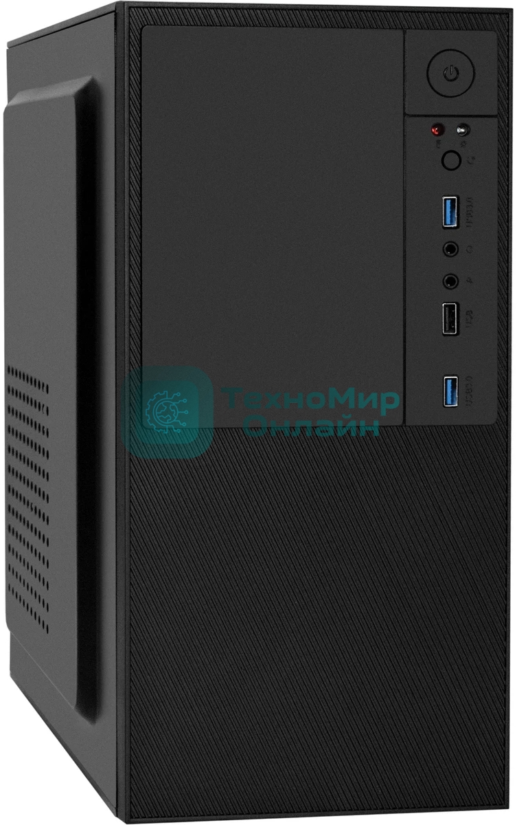 Компьютерный корпус Minitower ExeGate BAA-308U2-UNS350 (mATX, БП UNS350 с вент. 12см, 1хUSB/2хUSB 3.0, HD Audio, черный)