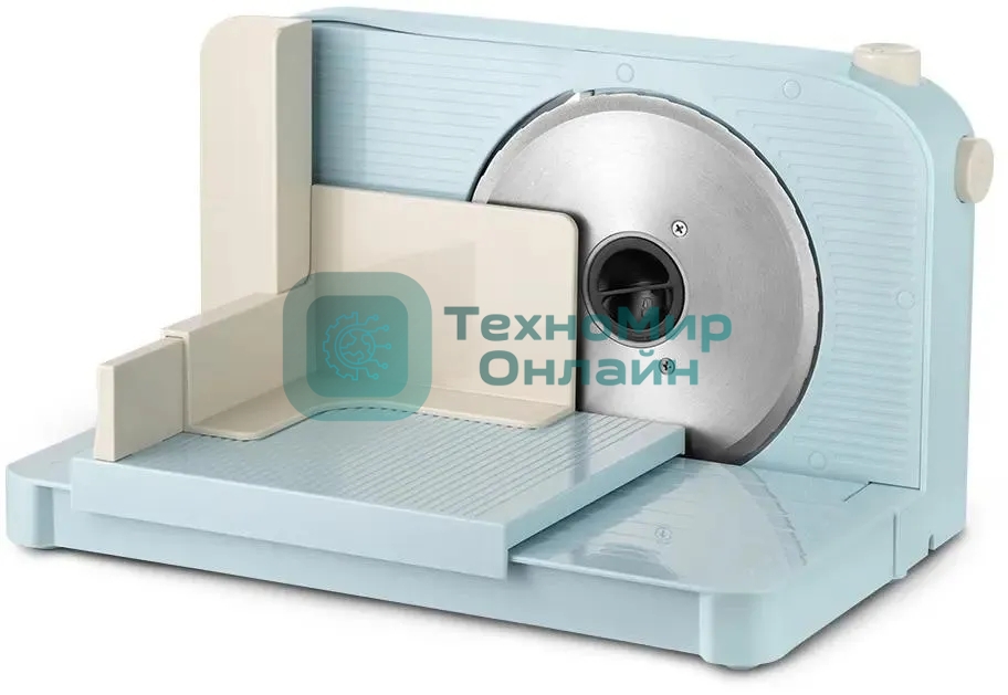 Ломтерезка Kitfort КТ-6268 150Вт (нарезка до 15мм) голубой/белый