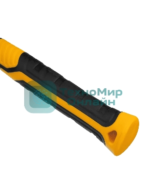 Киянка резиновая Denzel 450 г, черно-белая, фибергласовая рукоятка c TPR покрытием