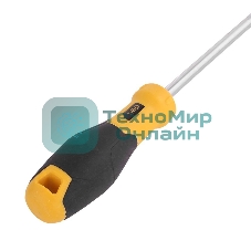 Крестовая отвертка Deli DL638250 PH3x250мм CR-V, Двухкомпонентная ручка. Хромированная.