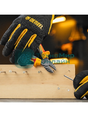 Бокорезы Denzel диэлектрические рукоятки, до 1000 В, трехкомпонентные рукоятки, 160 мм