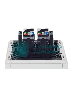 Розетка компьютерная 2-ая RJ45 кат.5E IEK FORTE&PIANO FP233 белый