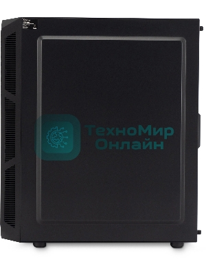 Компьютерный корпус Оклик OCC-MD301 черный без БП ATX 6x120мм 2xUSB2.0 1xUSB3.0 audio bott PSU