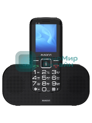 Мобильный телефон Maxvi RT-04 + док-станция, черный