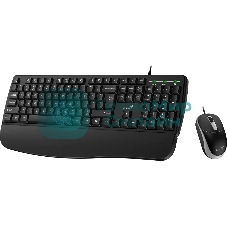 Комплект клавиатура+мышь Genius KM-123 проводной, USB, 1200 DPI, черный
