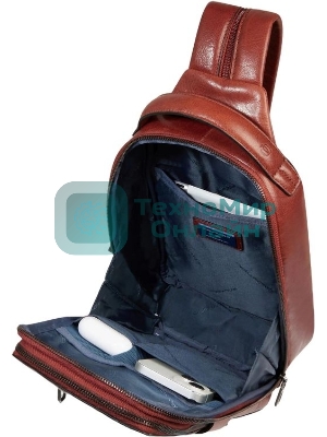 Рюкзак слинг мужской Piquadro Solm CA7028S141/CU табачный кожа