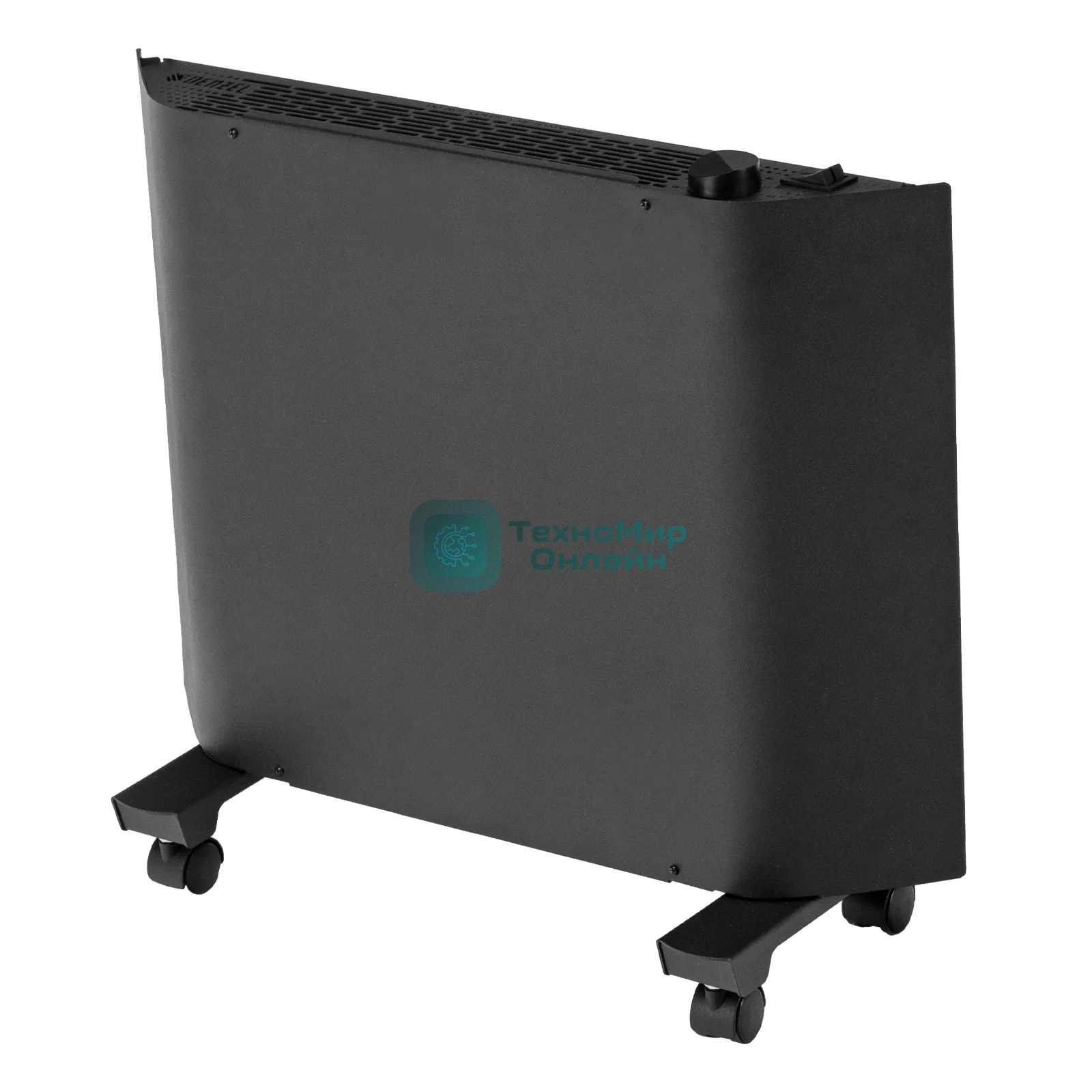 Конвектор электрический Denzel XCE-1000B черный, 1000 Вт, 15 м2, термостат